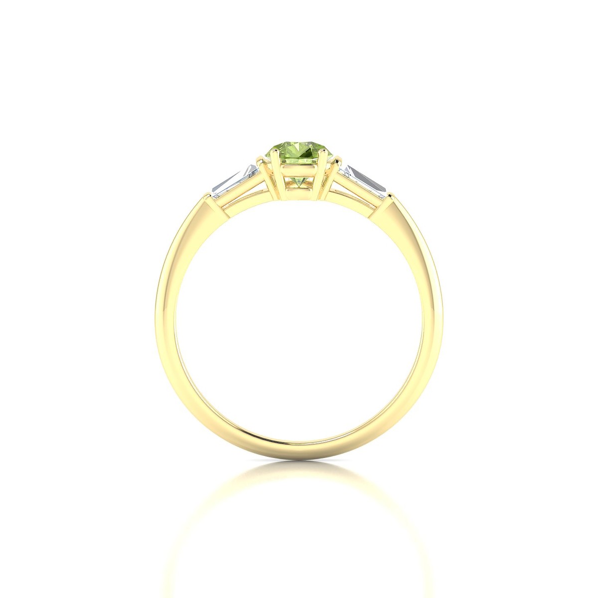 Everlasting | 18k Yellow Gold 7 x 5 mm Pear Peridot Ring