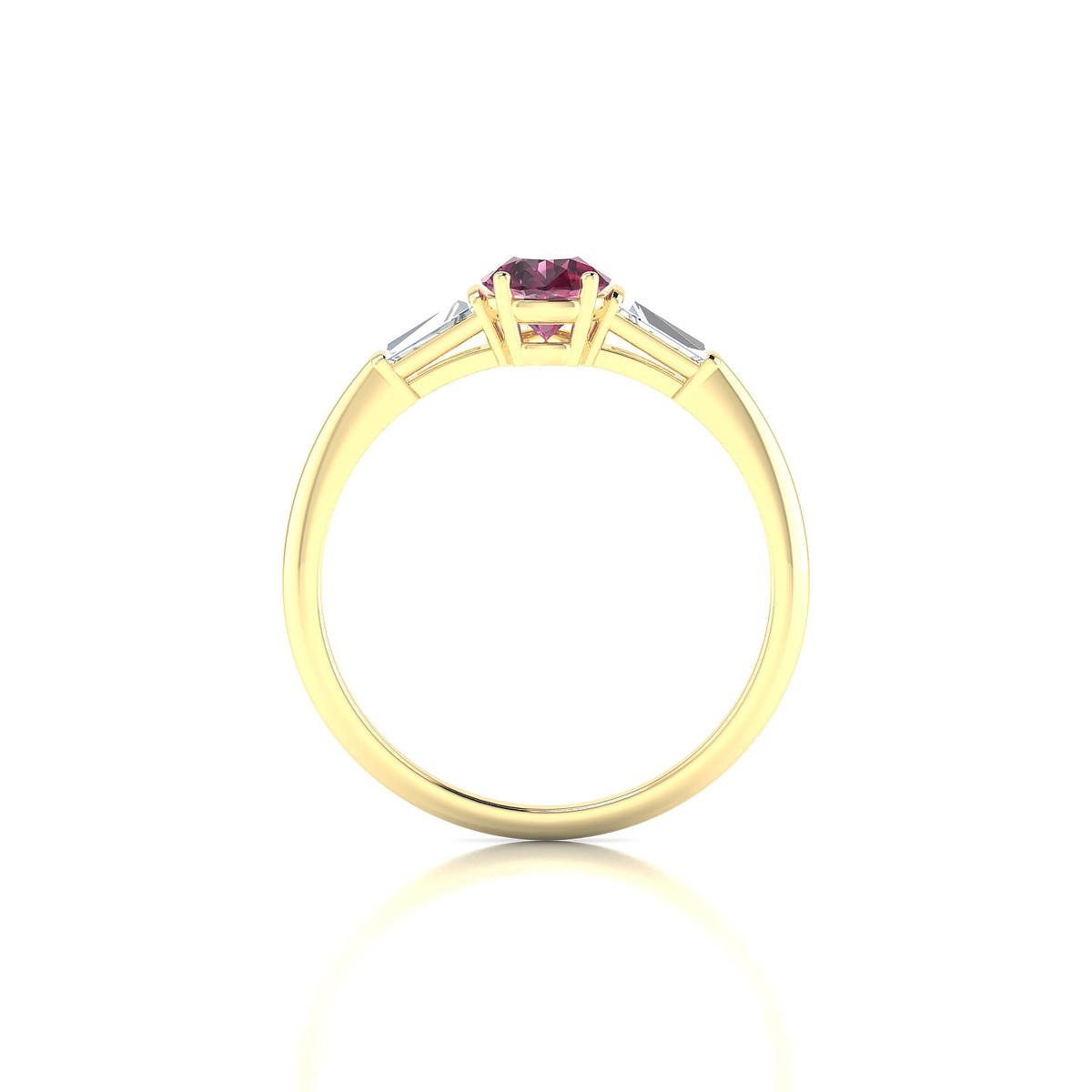 Everlasting | 18k Yellow Gold 7 x 5 mm Pear Rhodolite Ring