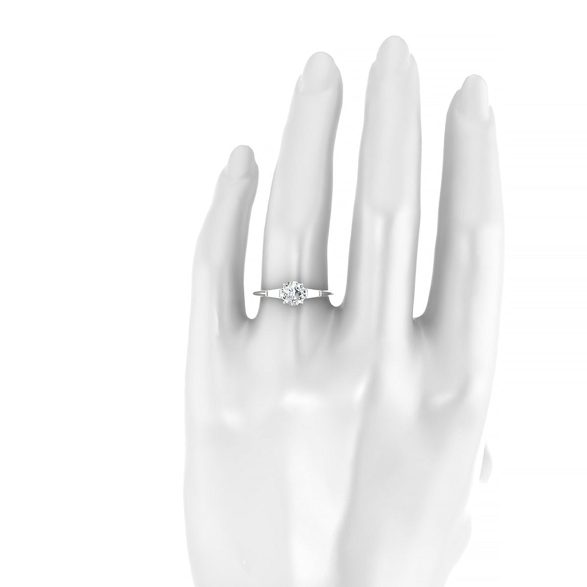 Everlasting | 18k White Gold 5.7 mm Round Diamond Ring
