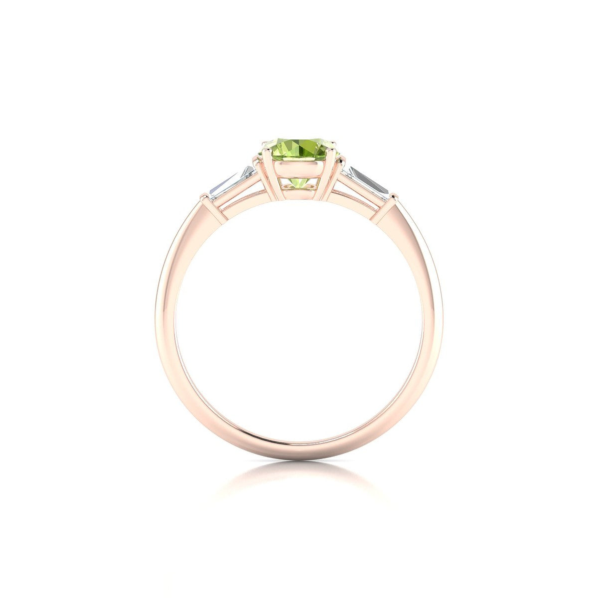 Everlasting | 18k Rose Gold 6 mm Round Peridot Ring