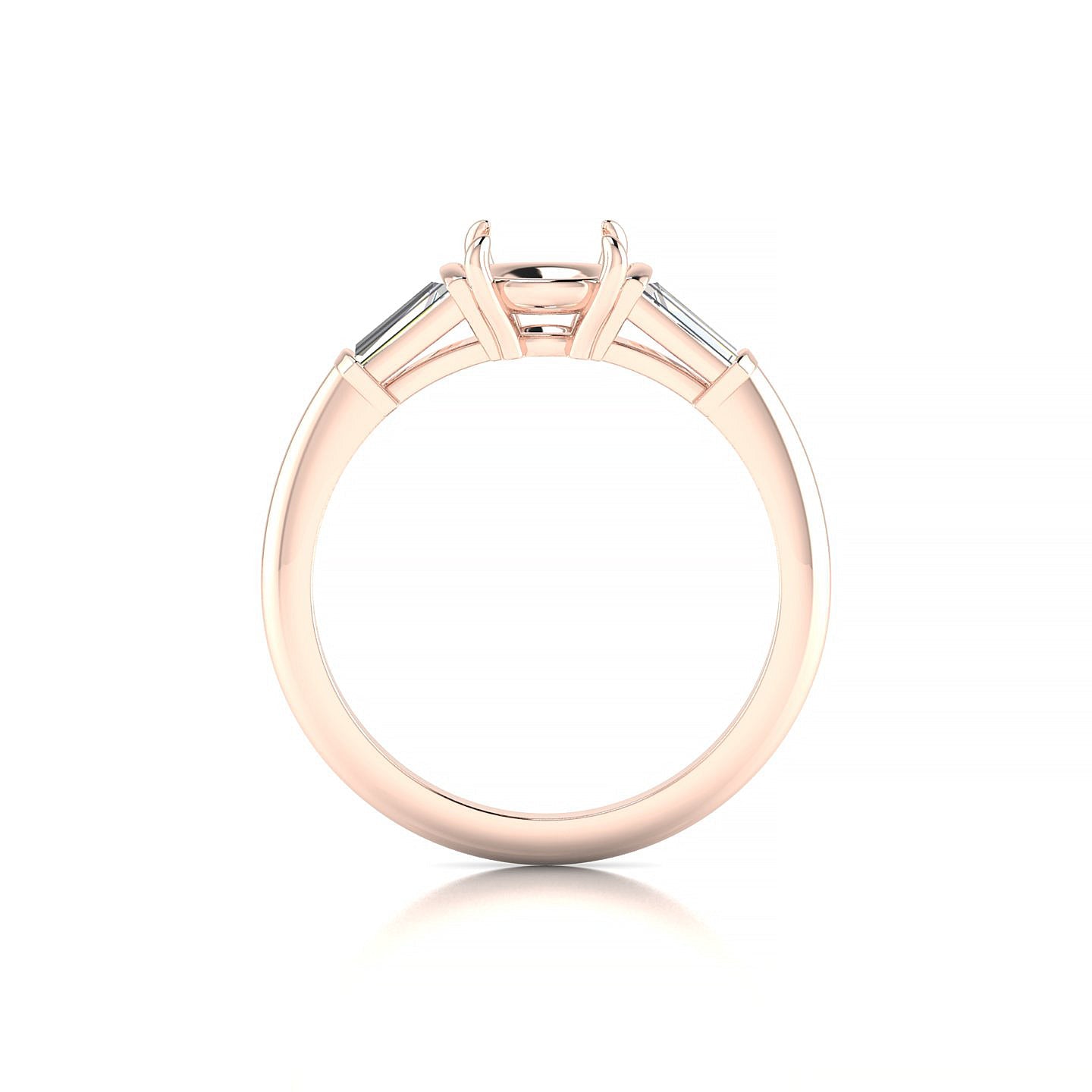 Everlasting Round 2-2.99 ct | 18k Rose Gold Side Stones Ring