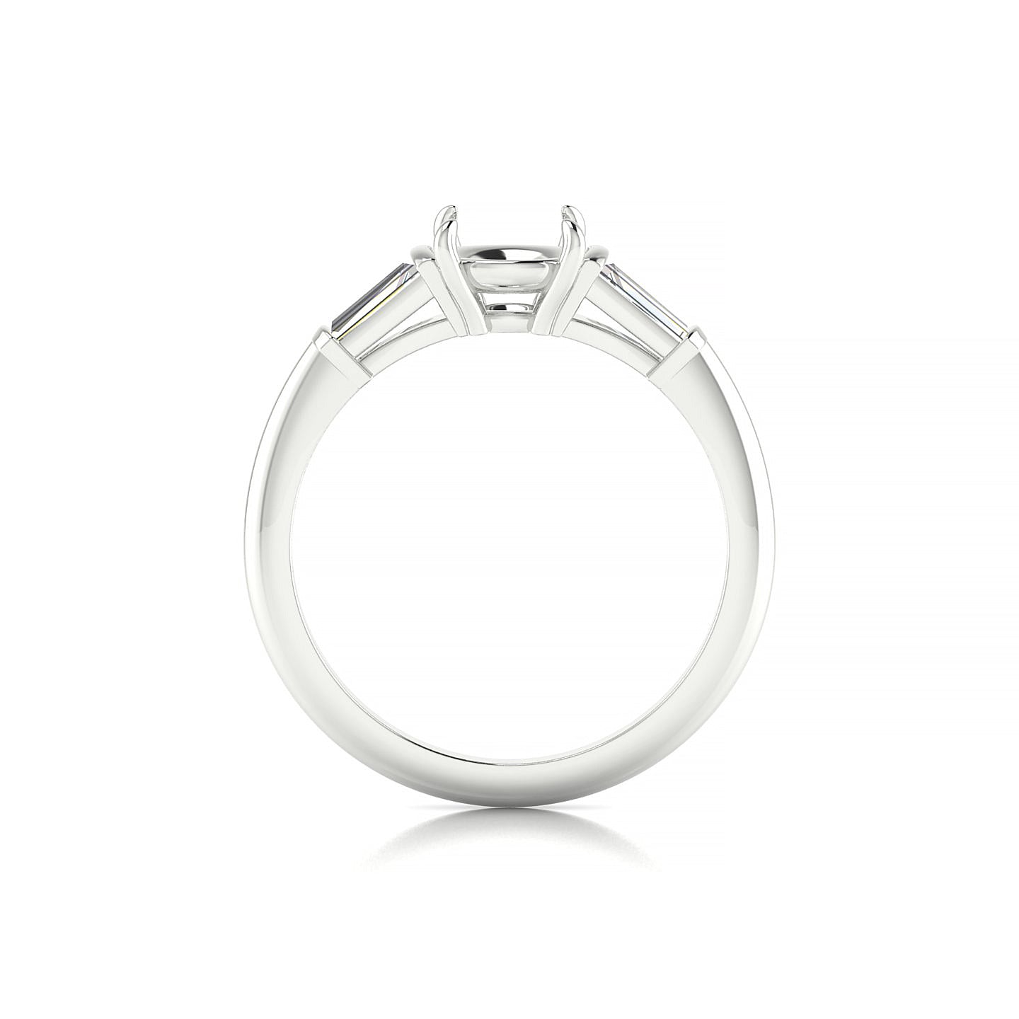 Everlasting Round 2-2.99 ct | 18k White Gold Side Stones Ring