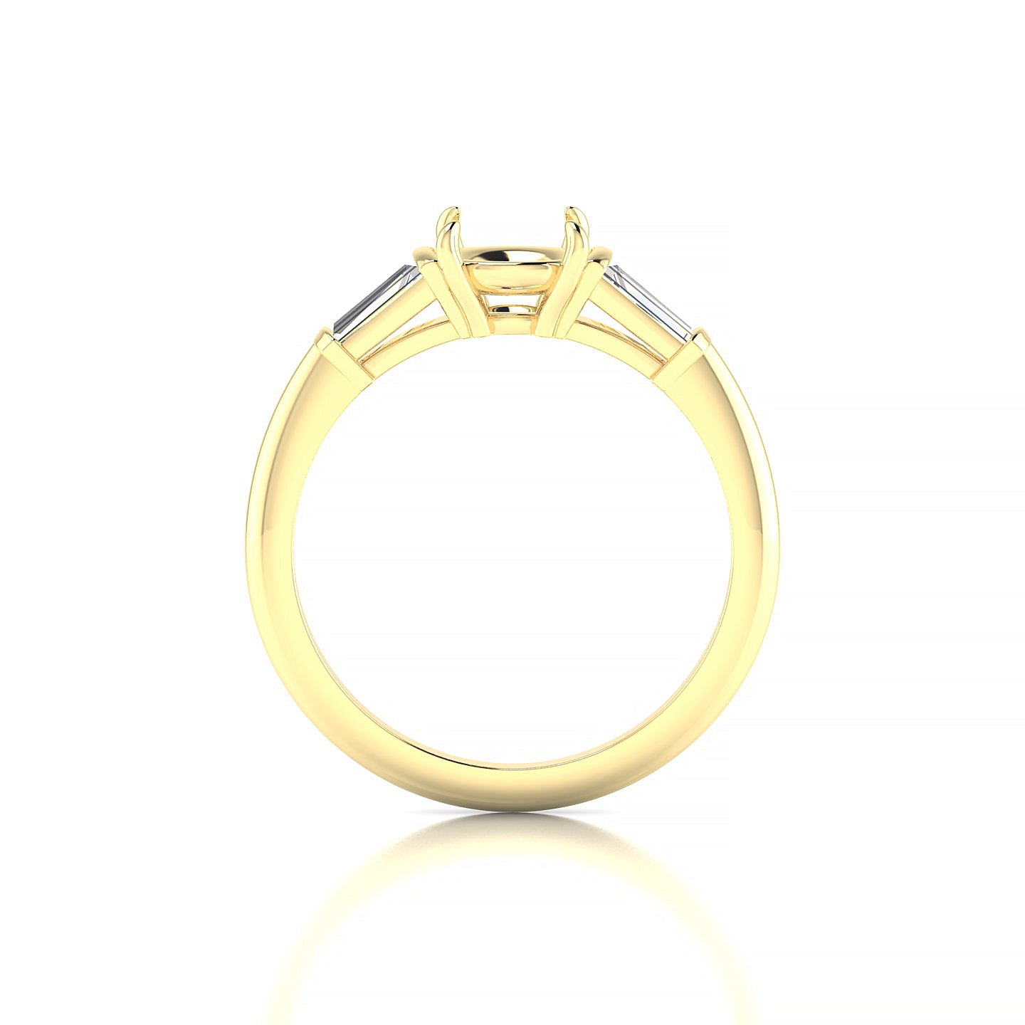 Everlasting Round 2-2.99 ct | 18k Yellow Gold Side Stones Ring
