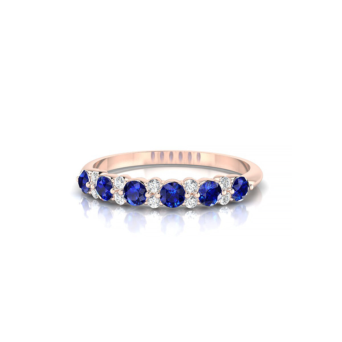 Exception | 18k Rose Gold 2.5 mm Round Sapphire Ring