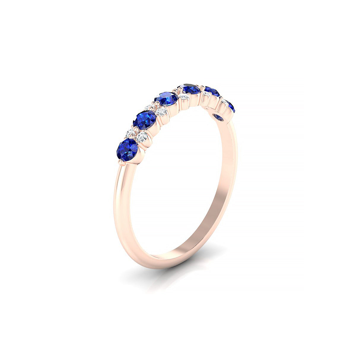Exception | 18k Rose Gold 2.5 mm Round Sapphire Ring