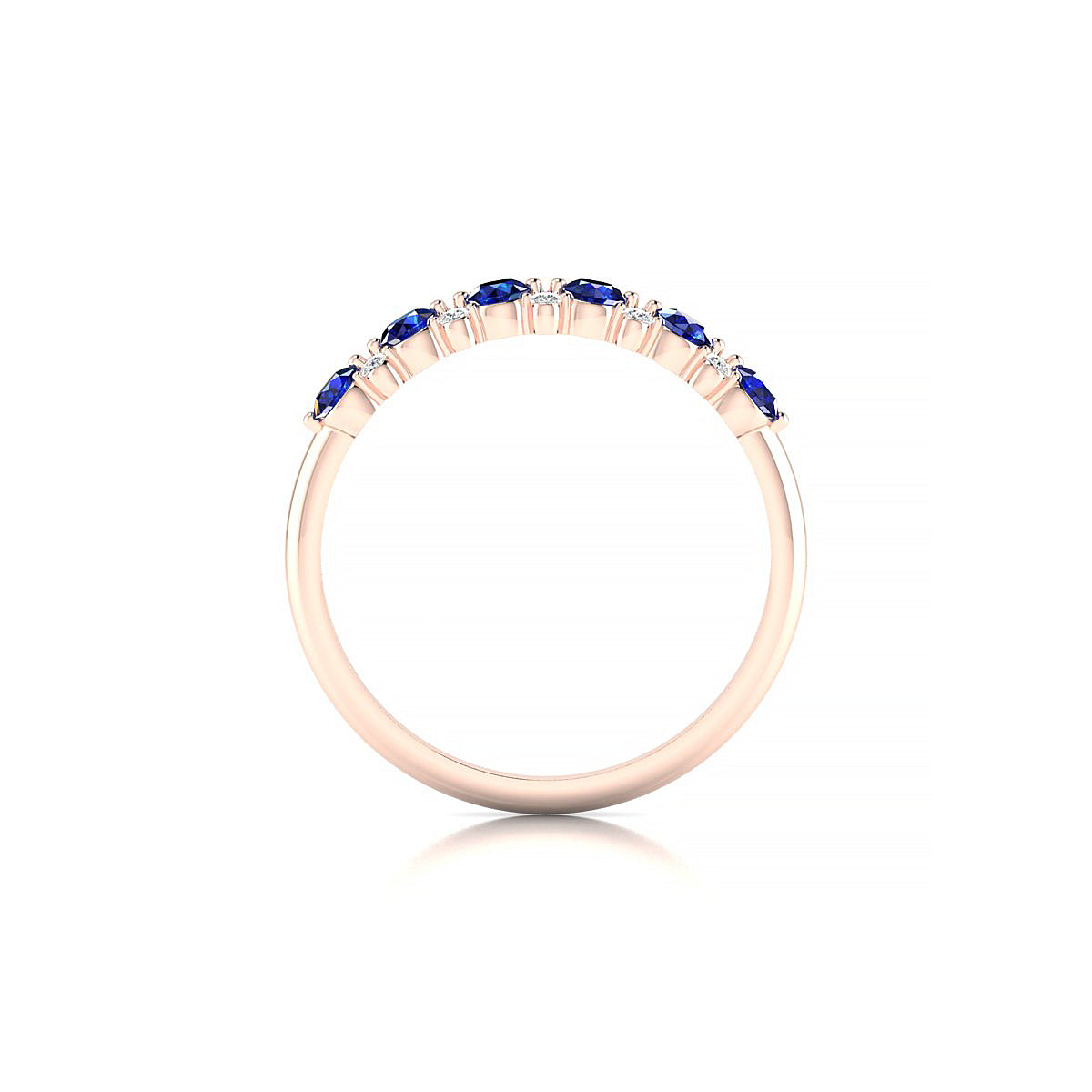 Exception | 18k Rose Gold 2.5 mm Round Sapphire Ring