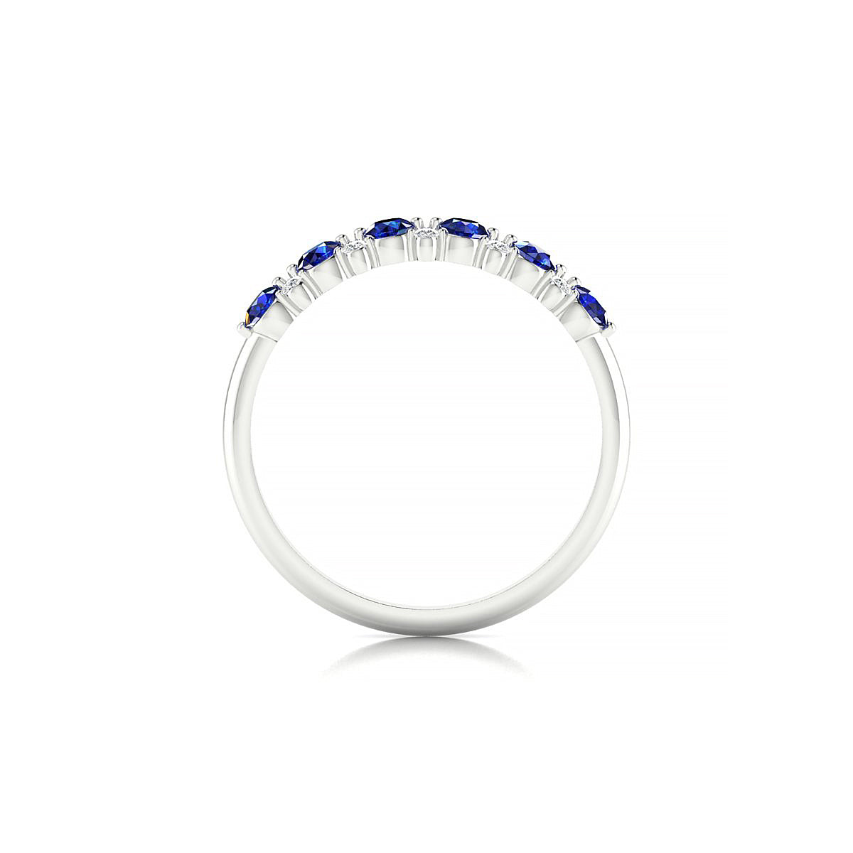 Exception | 18k White Gold 2.5 mm Round Sapphire Ring