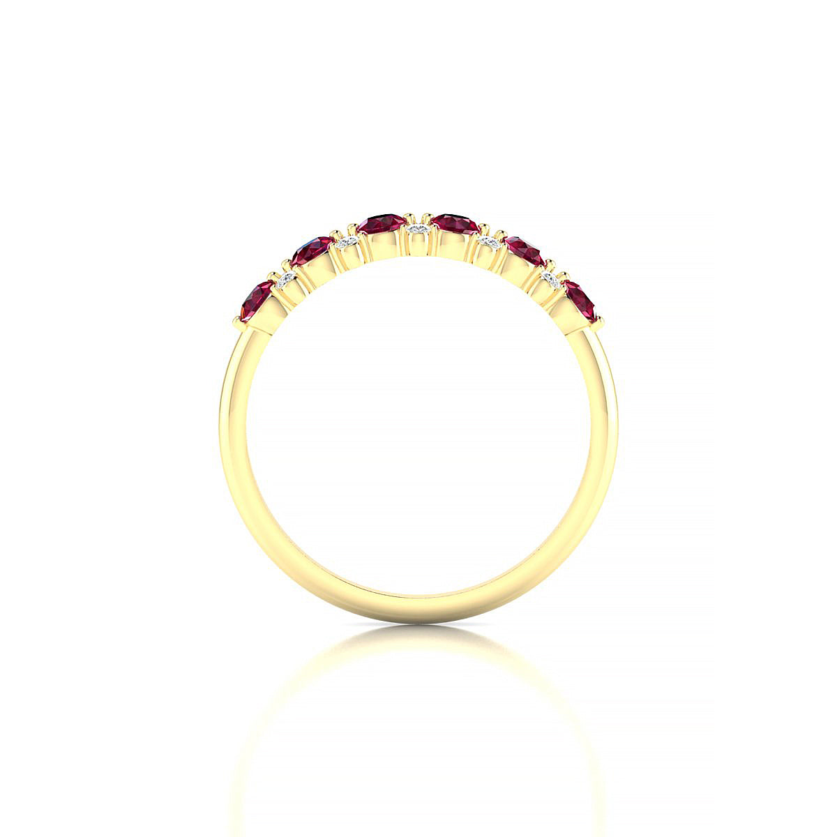 Exception | 18k Yellow Gold 2.5 mm Round Ruby Ring