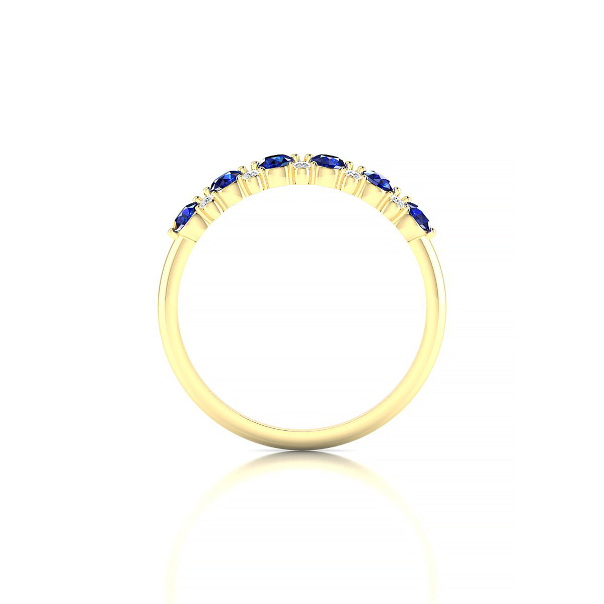 Exception | 18k Yellow Gold 2.5 mm Round Sapphire Ring