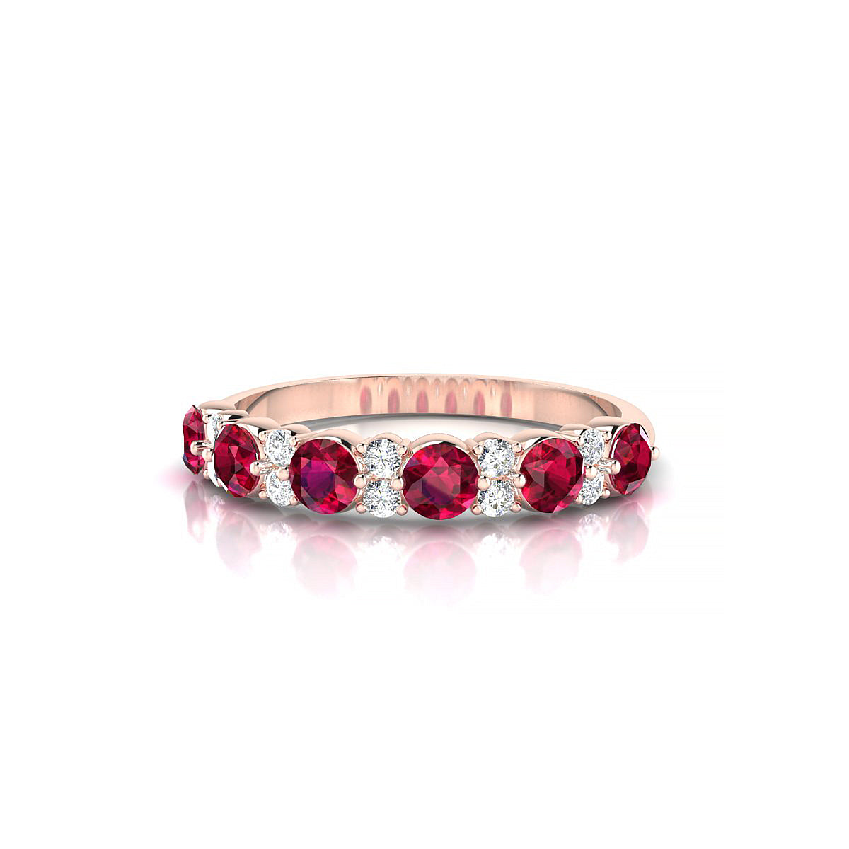 Exception | 18k Rose Gold 3 mm Round Ruby Ring