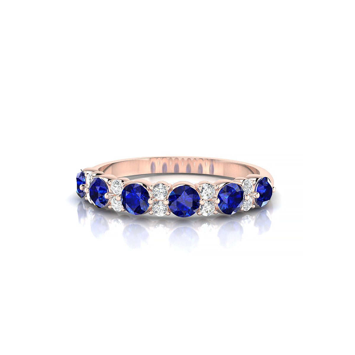Exception | 18k Rose Gold 3 mm Round Sapphire Ring