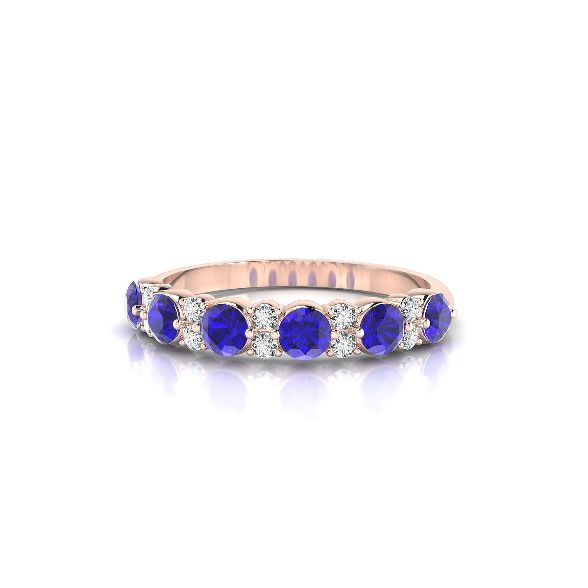 Exception | 18k Rose Gold 3 mm Round Tanzanite Ring