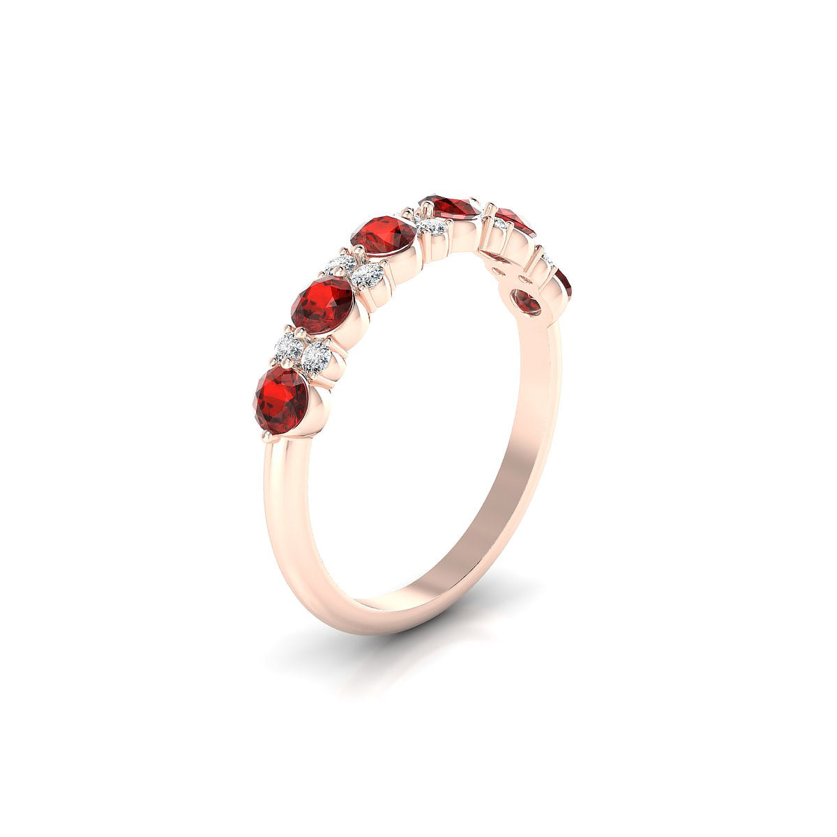 Exception | 18k Rose Gold 3 mm Round Garnet Ring