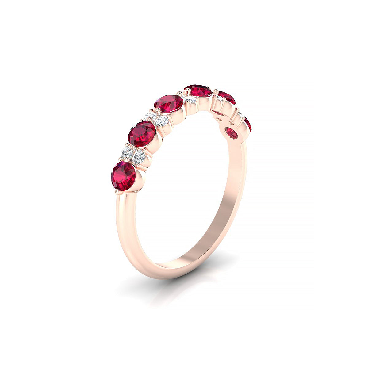 Exception | 18k Rose Gold 3 mm Round Ruby Ring