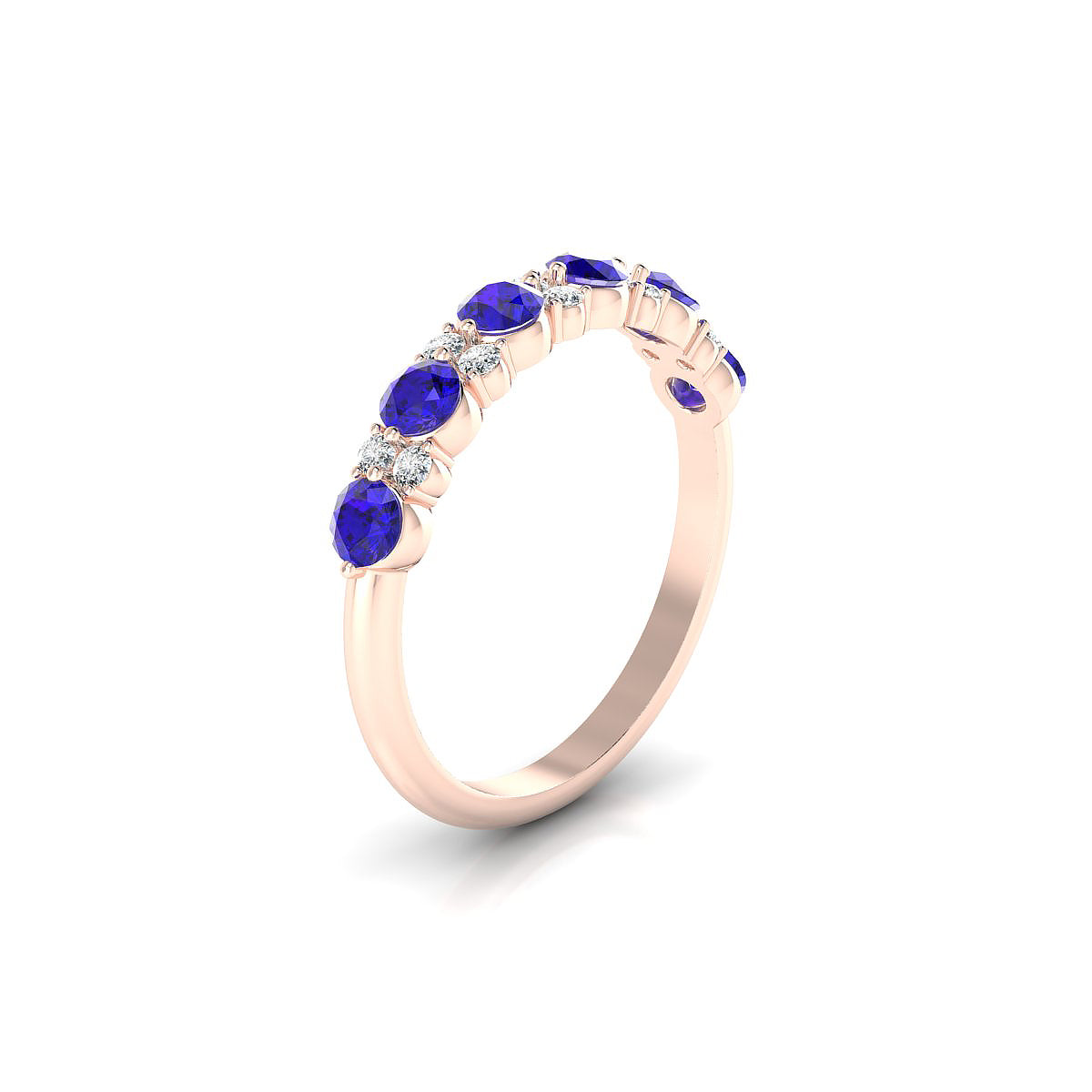 Exception | 18k Rose Gold 3 mm Round Tanzanite Ring