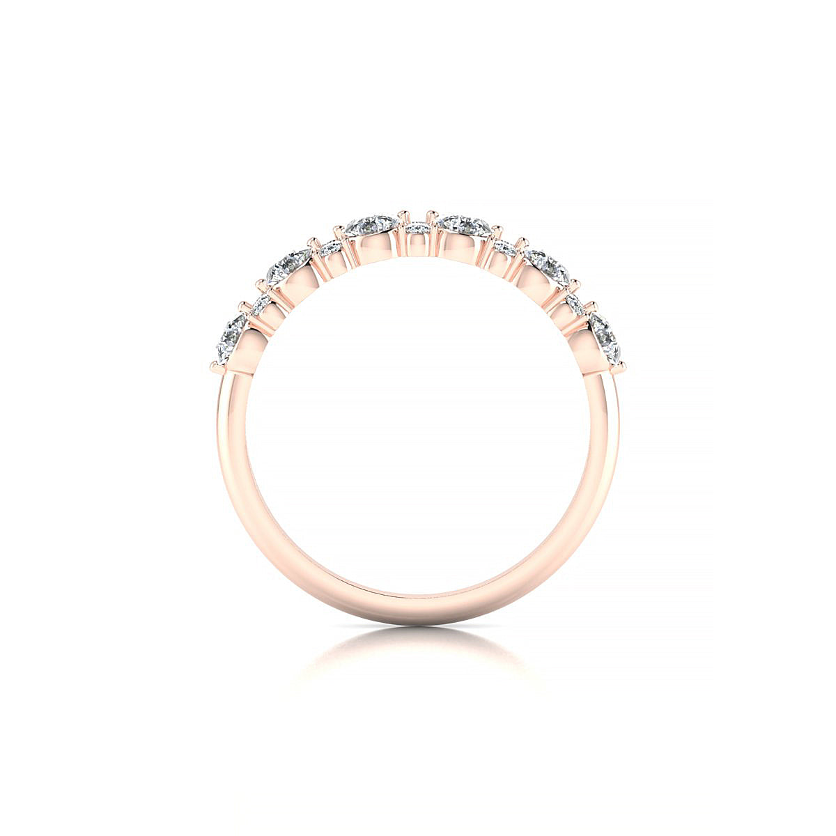 Exception | 18k Rose Gold 3 mm Round Diamond Ring