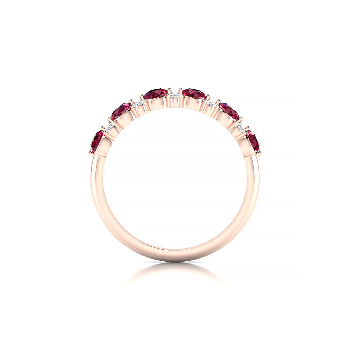 Exception | 18k Rose Gold 3 mm Round Ruby Ring