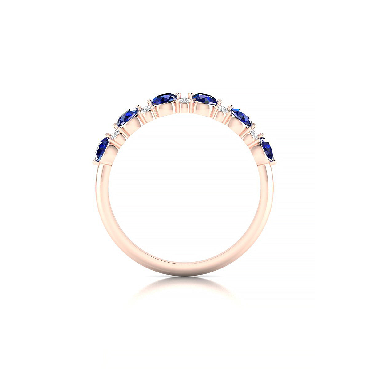 Exception | 18k Rose Gold 3 mm Round Sapphire Ring