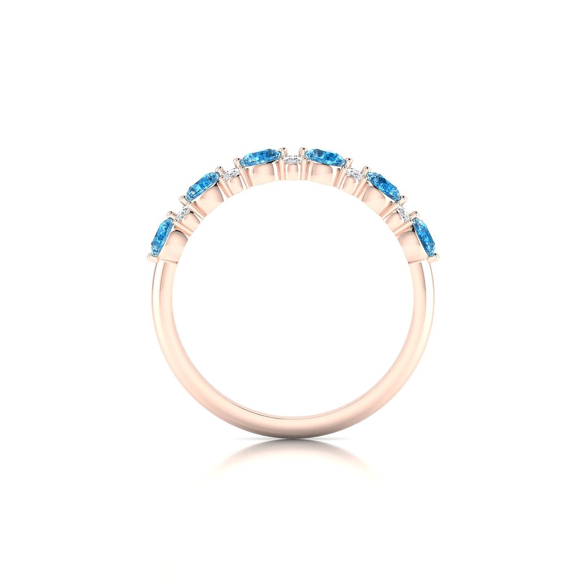 Exception | 18k Rose Gold 3 mm Round Topaz Ring