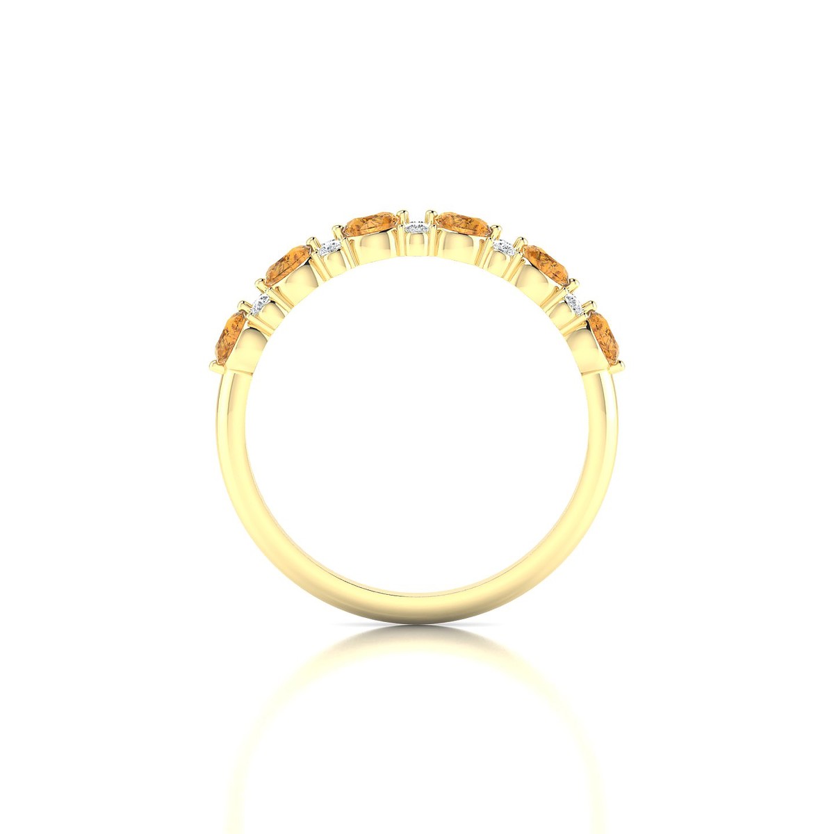 Exception | 18k Yellow Gold 3 mm Round Citrine Ring