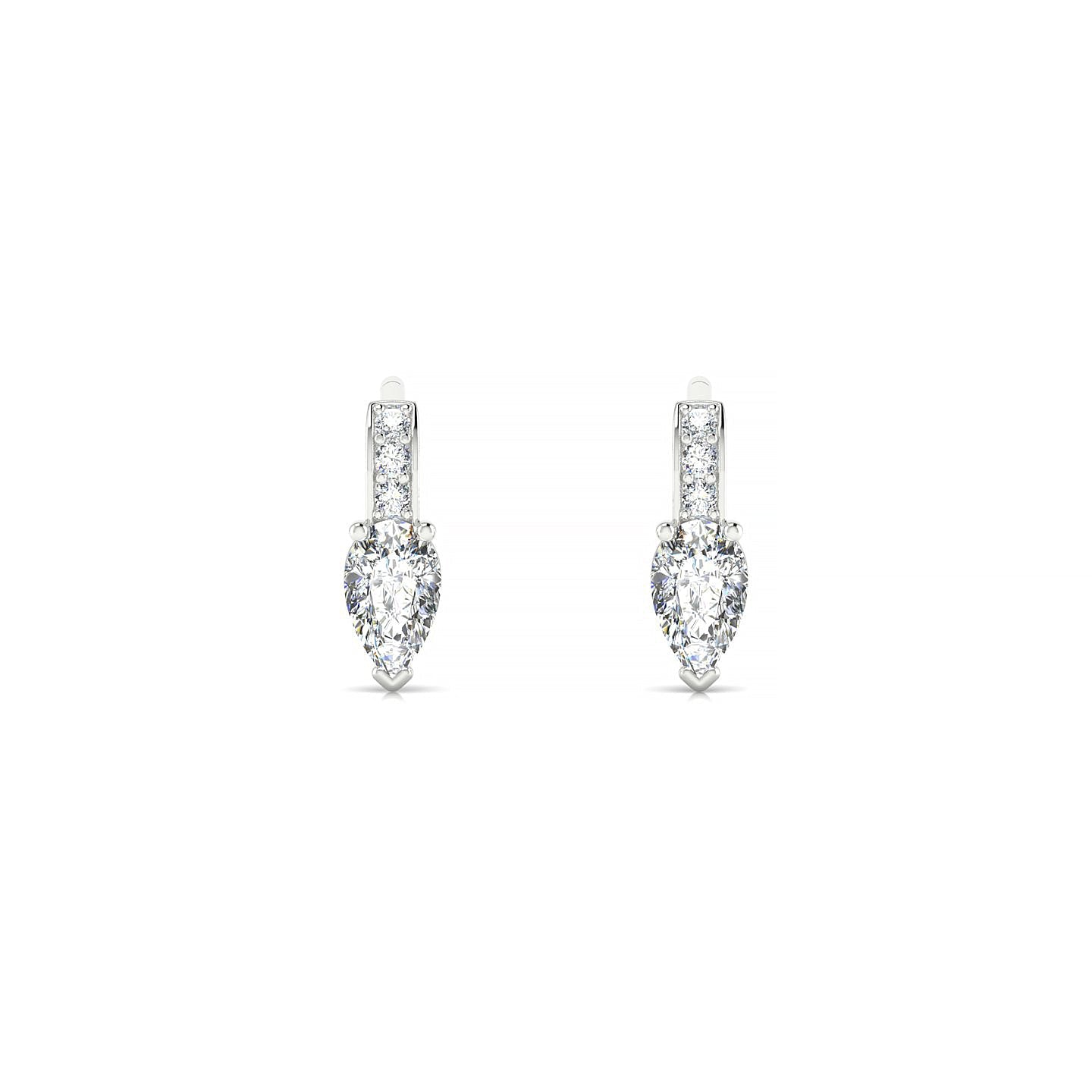 Exquisite | 18k White Gold 5 x 3 mm Pear Diamond Earrings