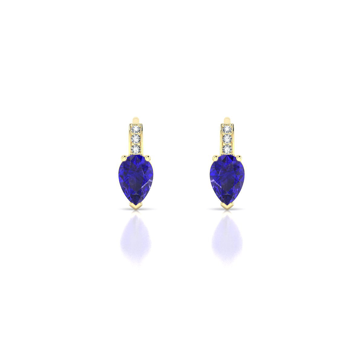 Exquisite | 18k Yellow Gold 6 x 4 mm Pear Tanzanite Earrings