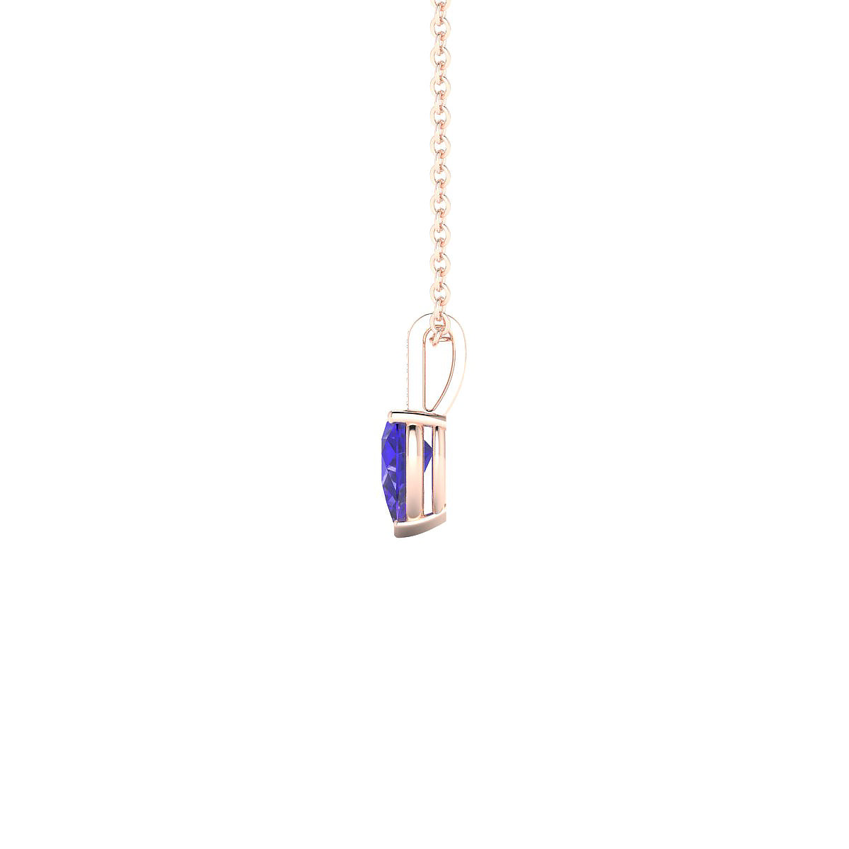 Exquisite | 18k Rose Gold 6 x 4 mm Pear Tanzanite Pendant
