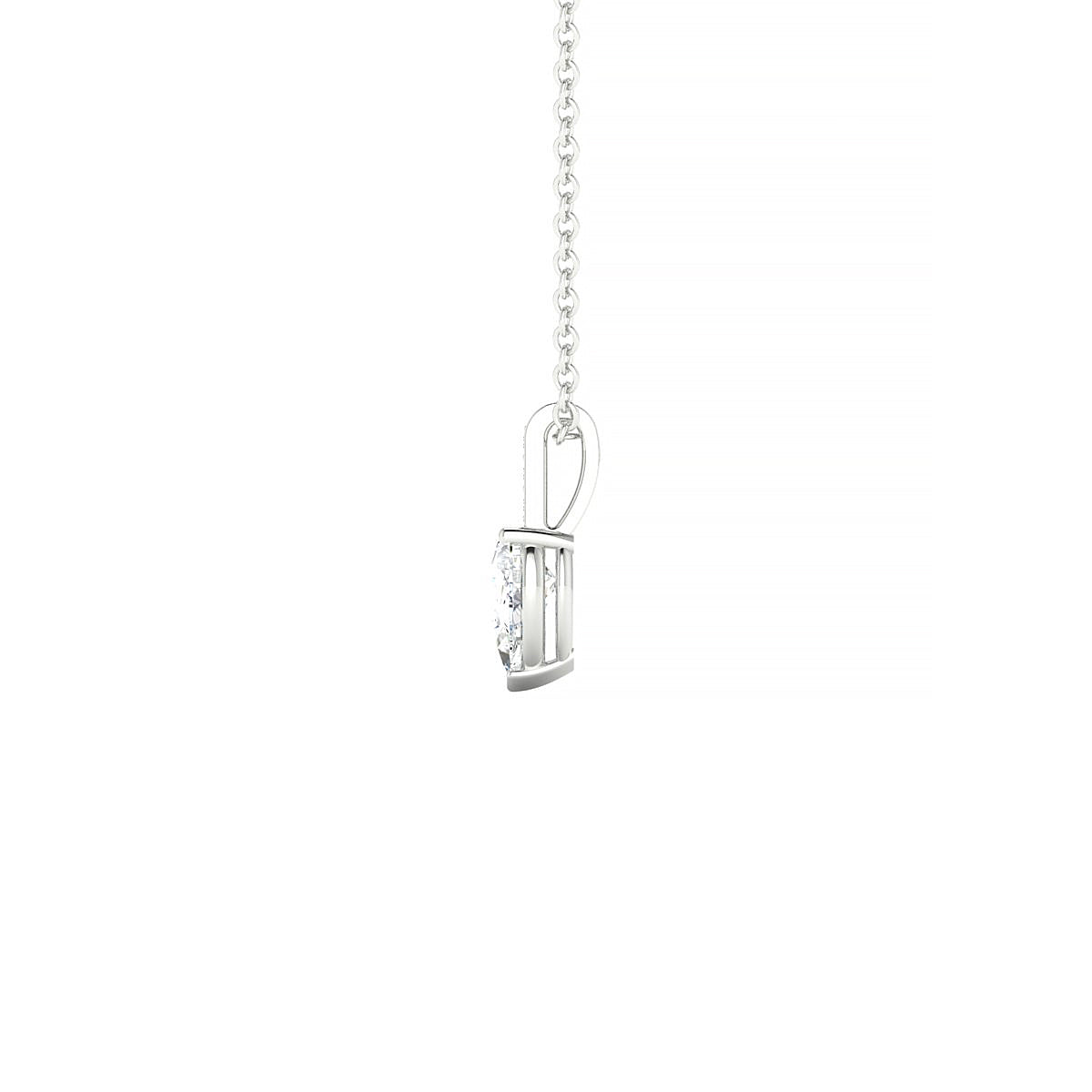 Exquisite | 18k White Gold 6 x 4 mm Pear Diamond Pendant