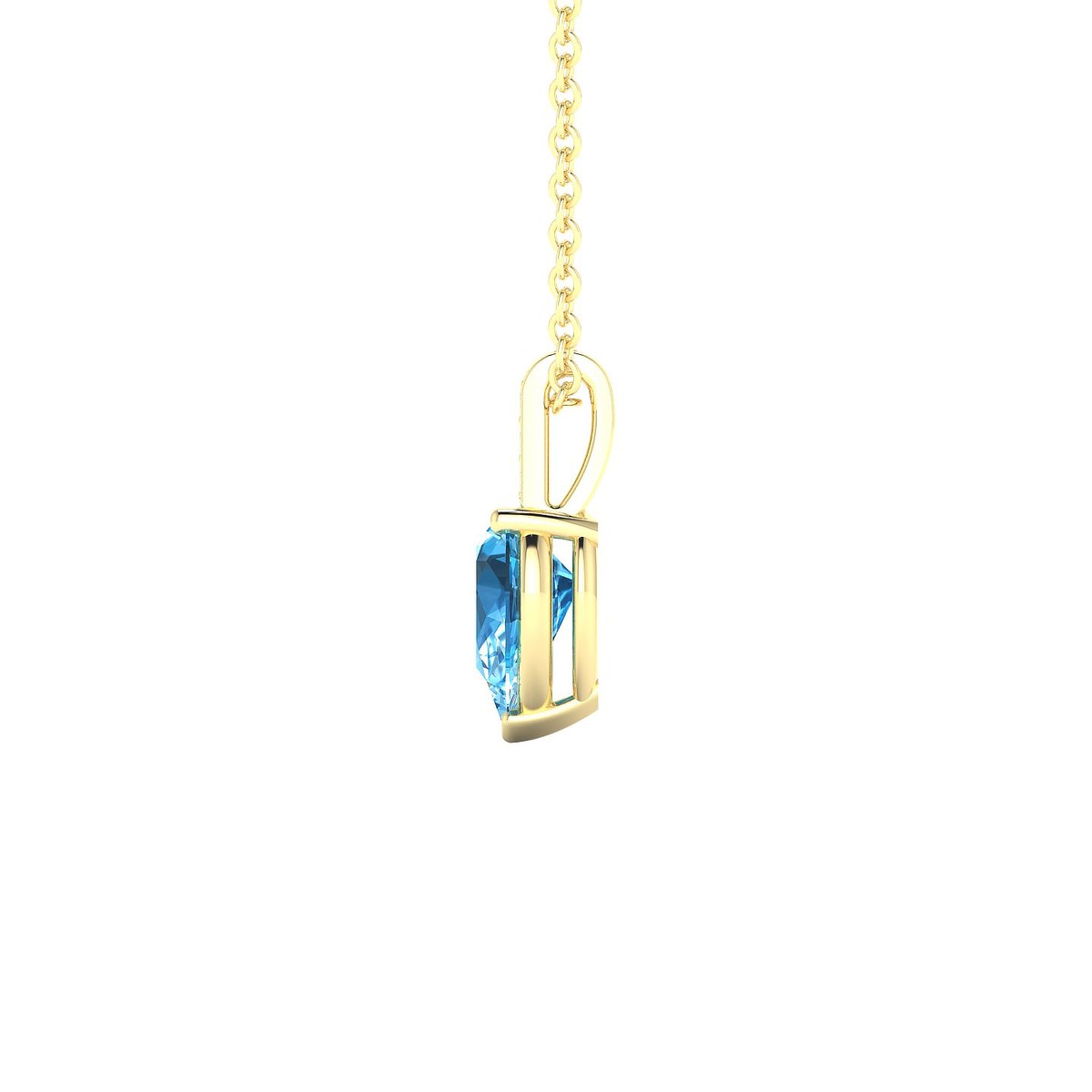 Exquisite | 18k Yellow Gold 7 x 5 mm Pear Topaz Pendant