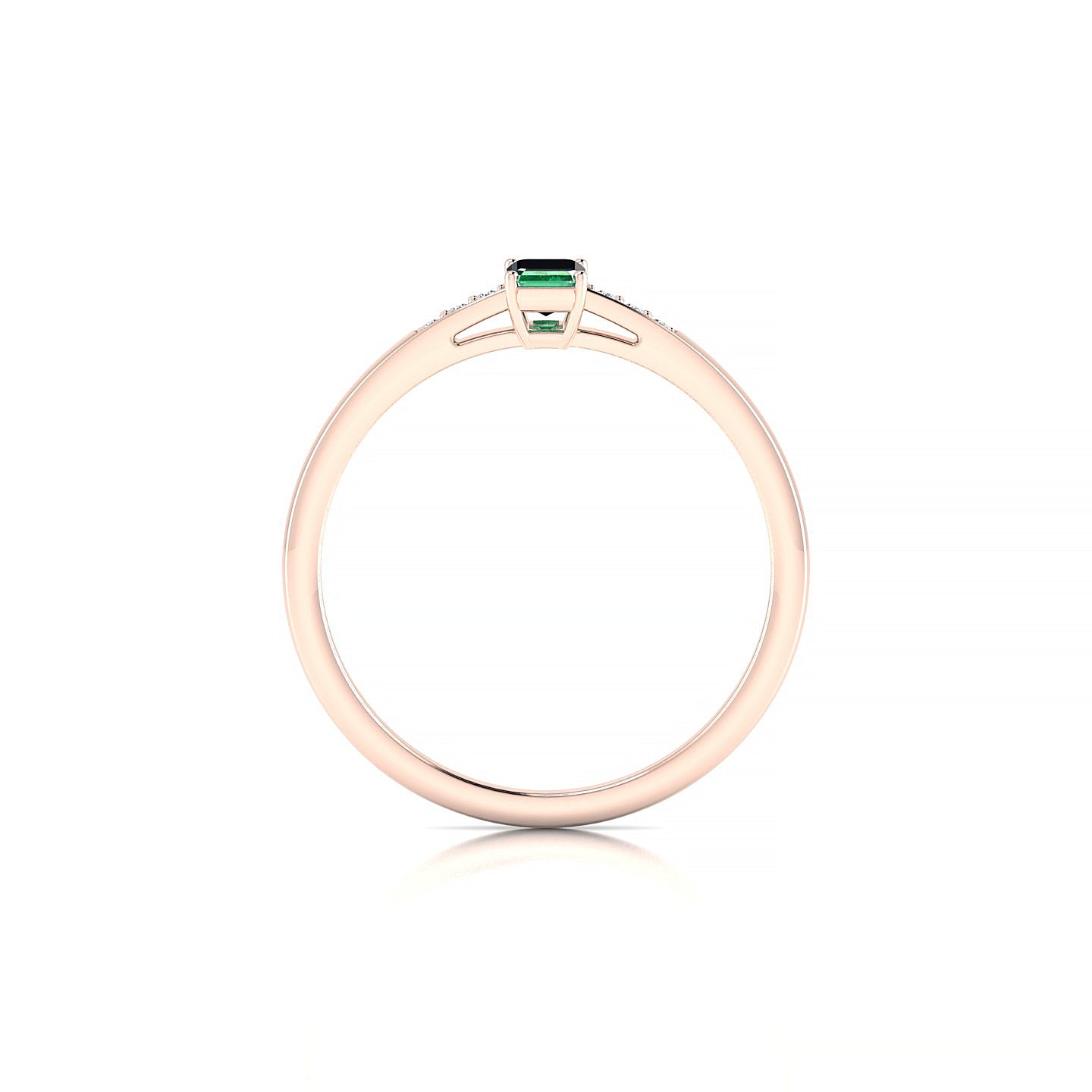 Exquisite | 18k Rose Gold 5 x 3 mm Emerald Emerald Ring