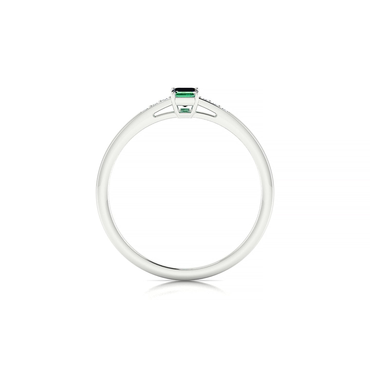 Exquisite | 18k White Gold 5 x 3 mm Emerald Emerald Ring