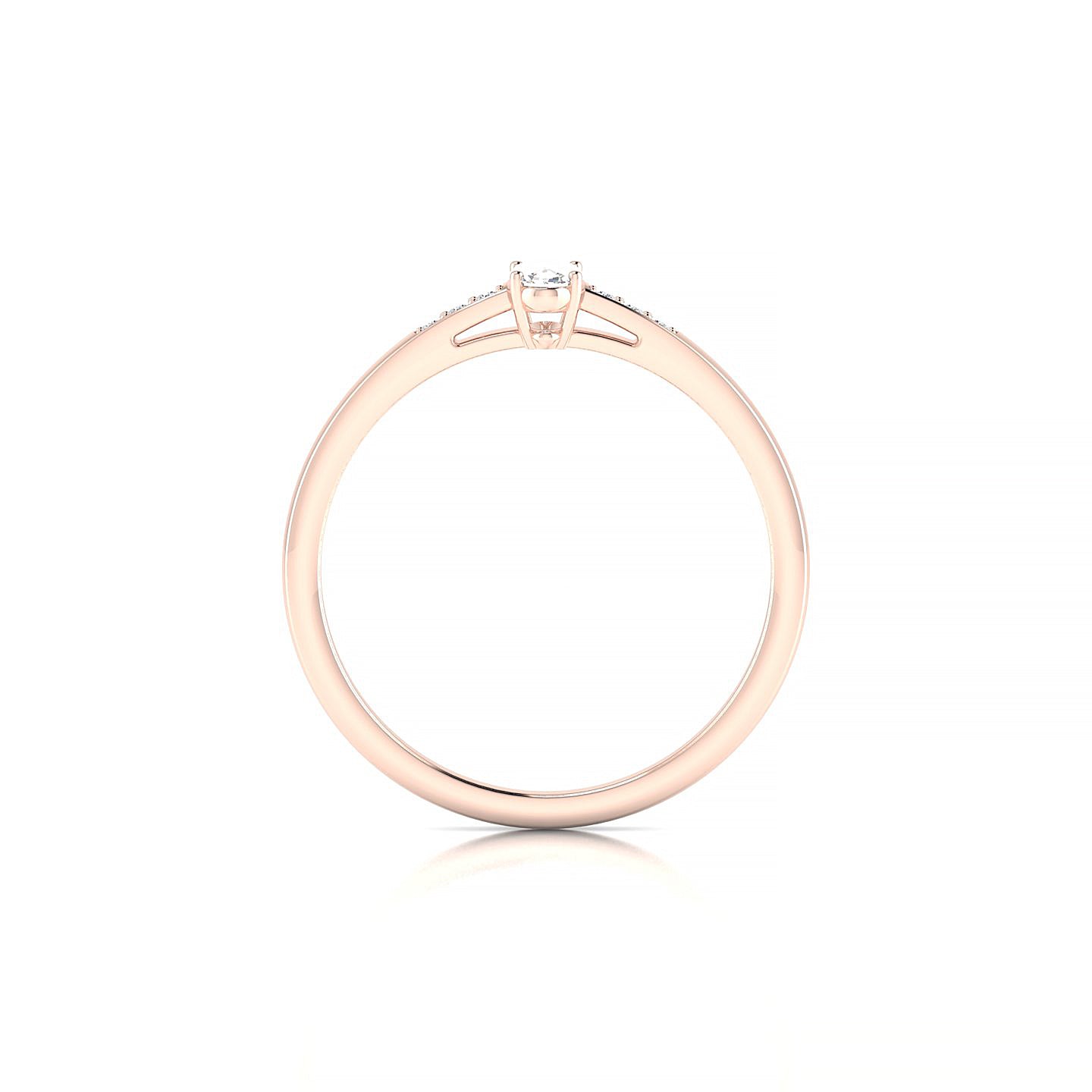 Exquisite | 18k Rose Gold 5 x 3 mm Oval Diamond Ring