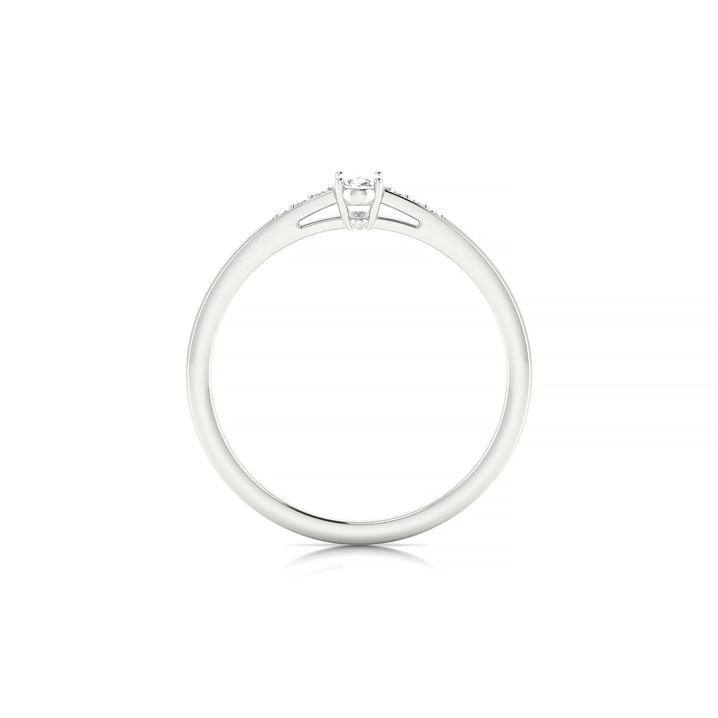 Exquisite | 18k White Gold 5 x 3 mm Oval Diamond Ring