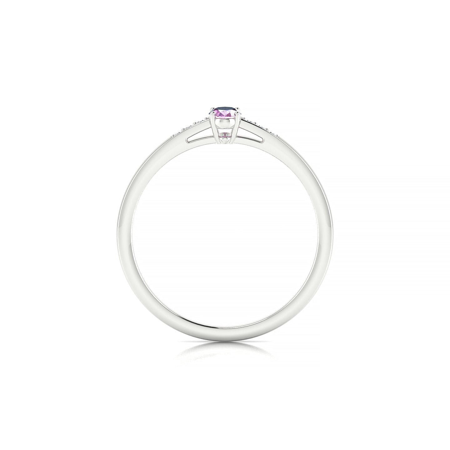 Exquisite | 18k White Gold 5 x 3 mm Oval Pink Sapphire Ring