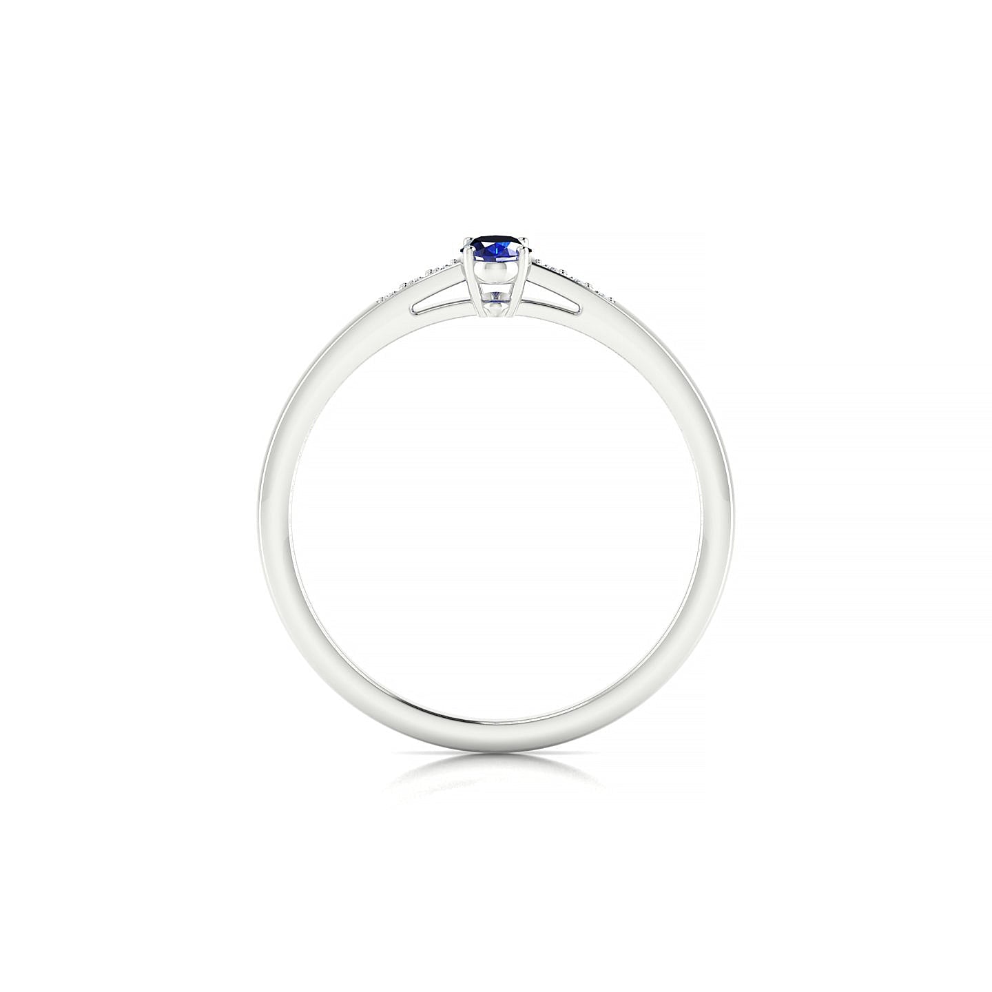 Exquisite | 18k White Gold 5 x 3 mm Oval Sapphire Ring