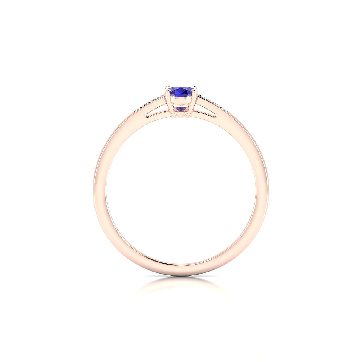 Exquisite | 18k Rose Gold 6 x 4 mm Oval Tanzanite Ring