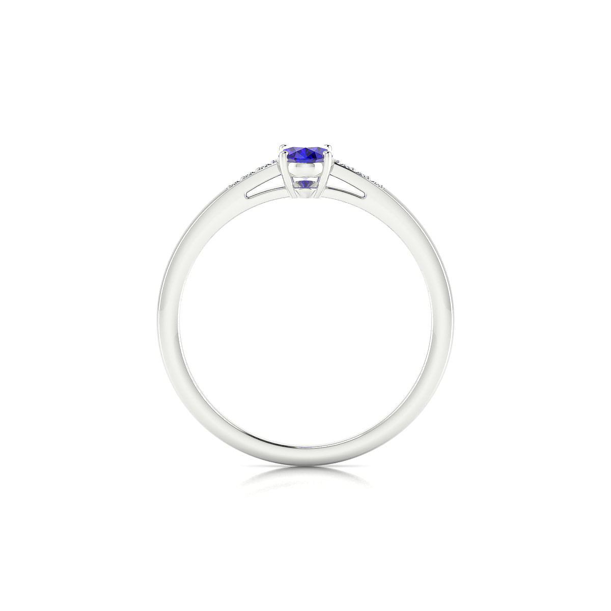 Exquisite | 18k White Gold 6 x 4 mm Oval Tanzanite Ring