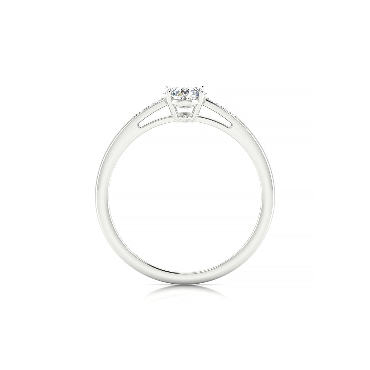 Exquisite | 18k White Gold 7 x 5 mm Oval Diamond Ring