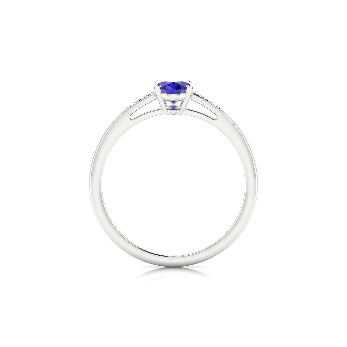 Exquisite | 18k White Gold 7 x 5 mm Oval Tanzanite Ring