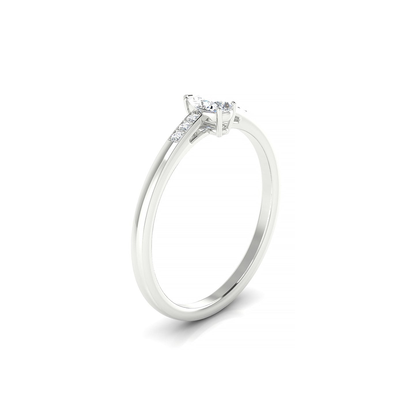 Exquisite | 18k White Gold 5 x 3 mm Pear Diamond Ring