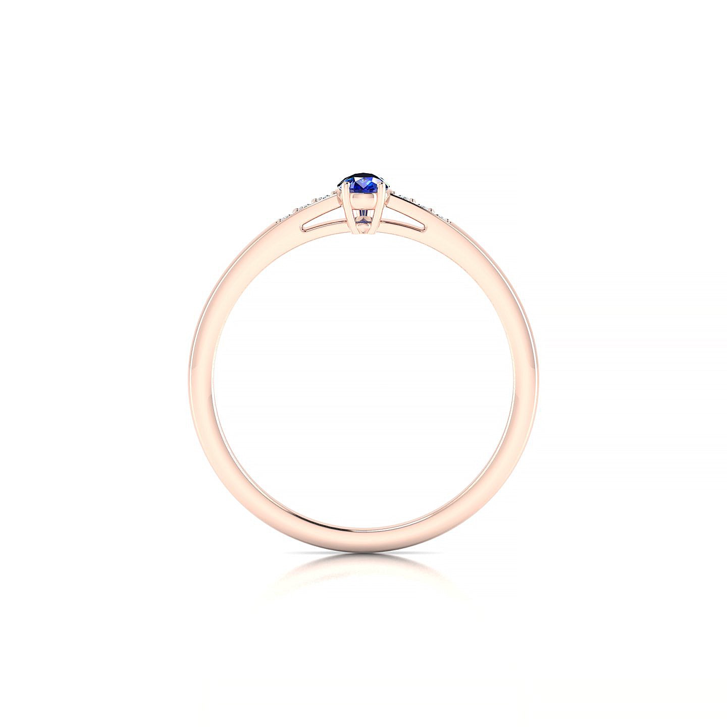 Exquisite | 18k Rose Gold 5 x 3 mm Pear Sapphire Ring