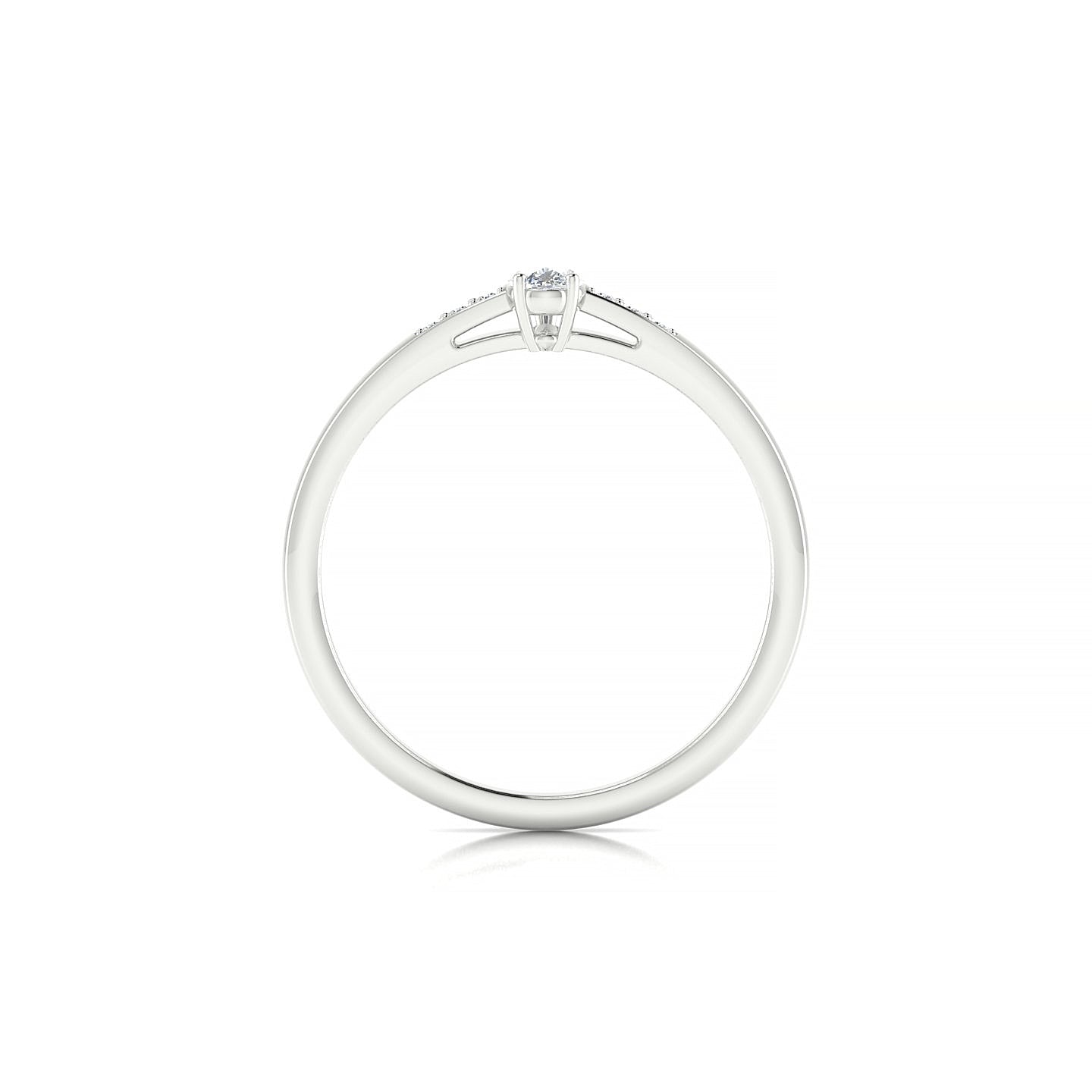 Exquisite | 18k White Gold 5 x 3 mm Pear Diamond Ring