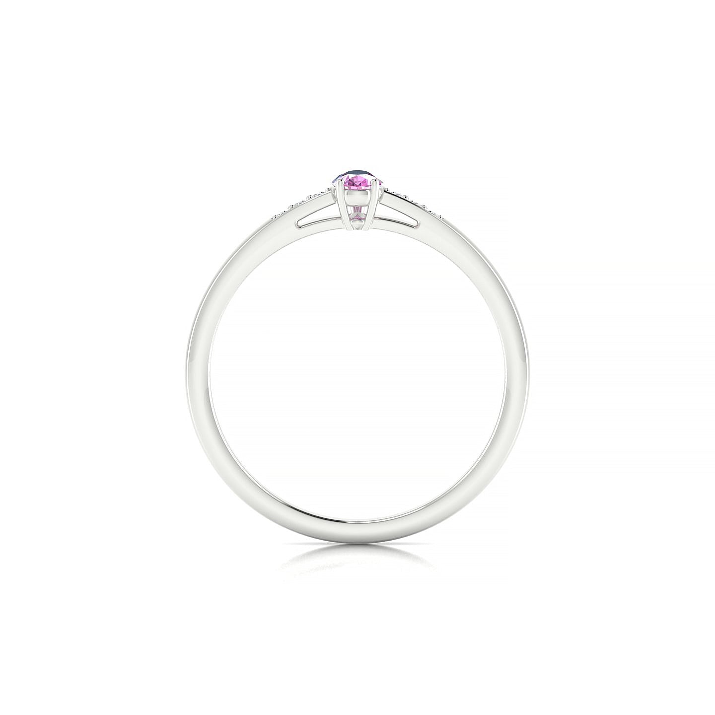 Exquisite | 18k White Gold 5 x 3 mm Pear Pink Sapphire Ring