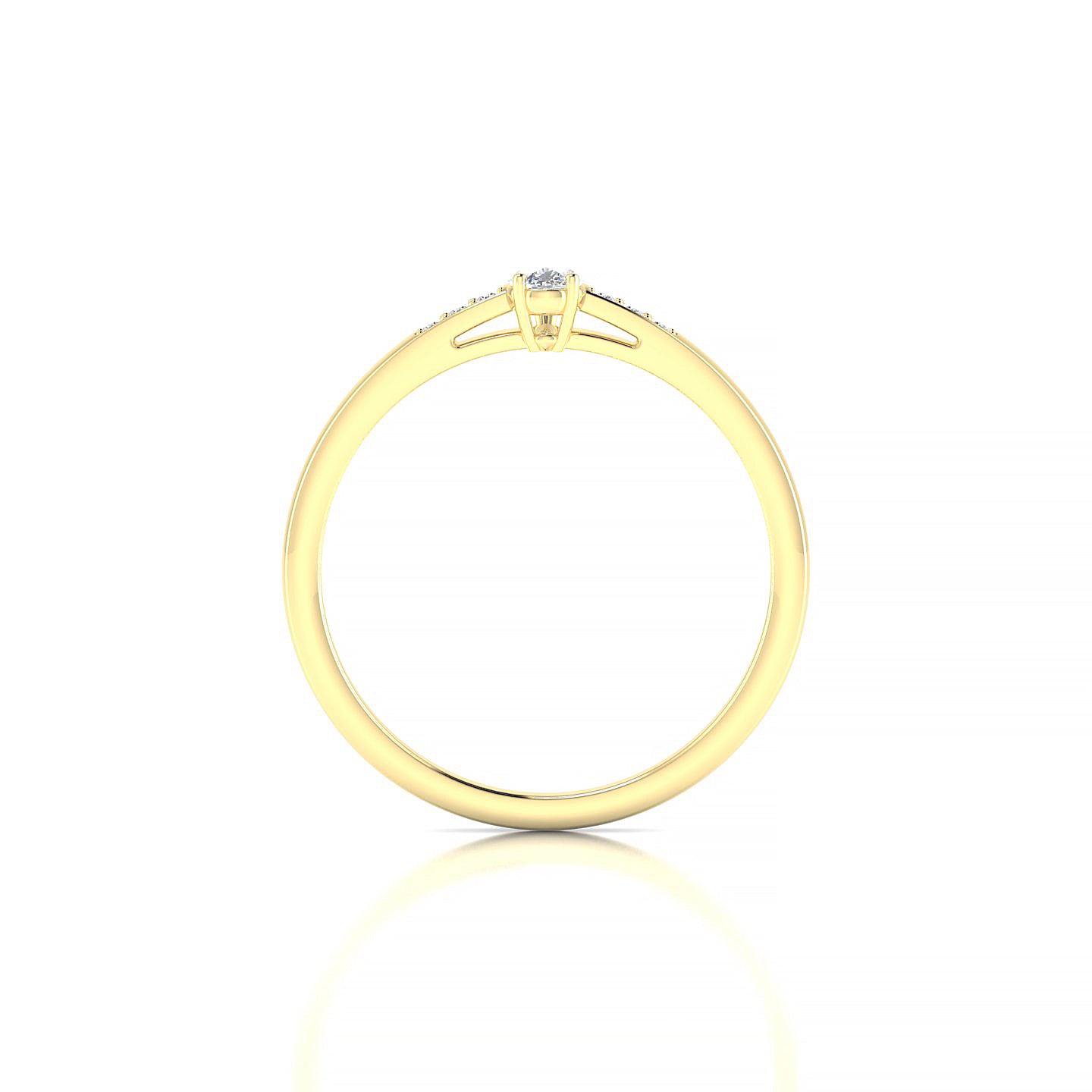 Exquisite | 18k Yellow Gold 5 x 3 mm Pear Diamond Ring