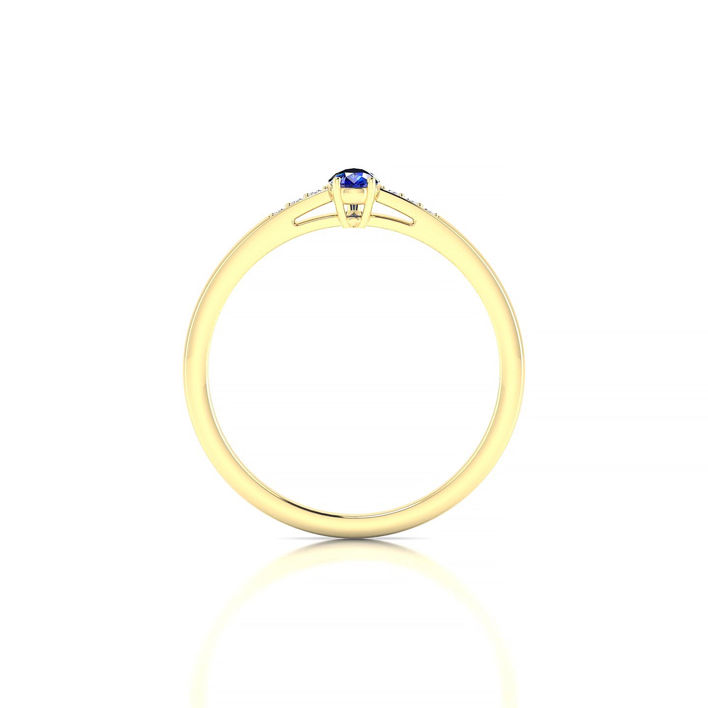 Exquisite | 18k Yellow Gold 5 x 3 mm Pear Sapphire Ring