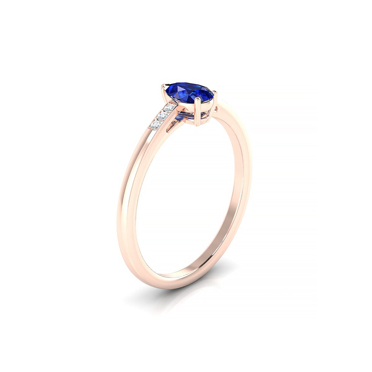 Exquisite | 18k Rose Gold 6 x 4 mm Pear Sapphire Ring
