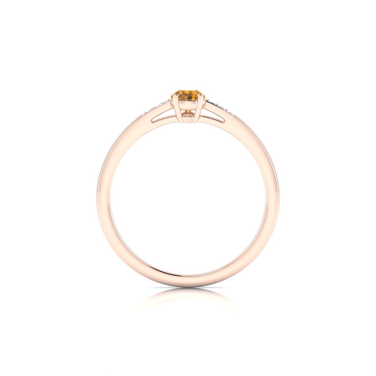 Exquisite | 18k Rose Gold 6 x 4 mm Pear Citrine Ring