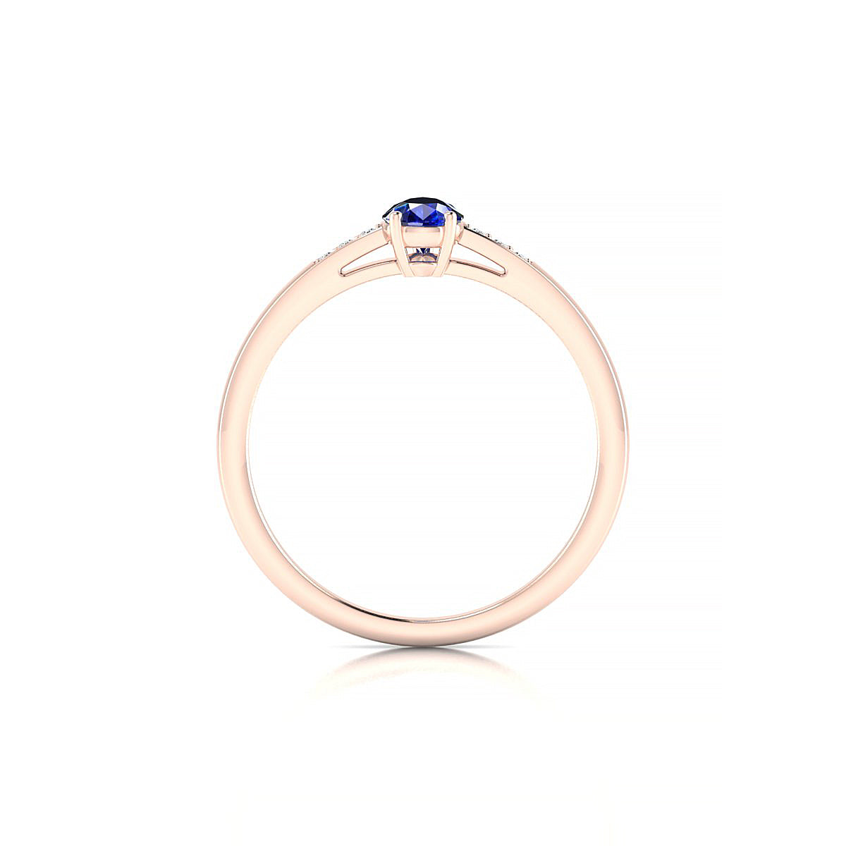 Exquisite | 18k Rose Gold 6 x 4 mm Pear Sapphire Ring