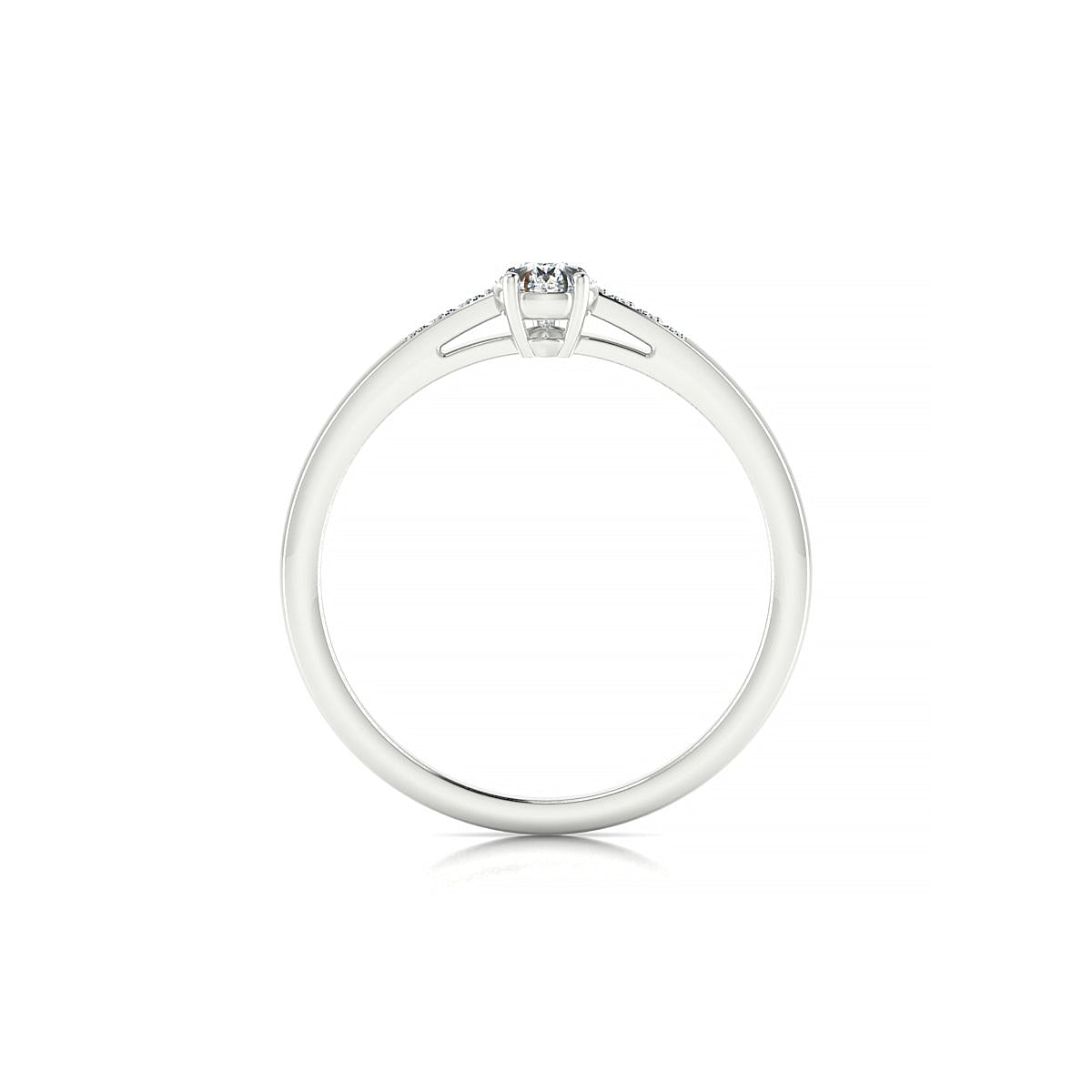 Exquisite | 18k White Gold 6 x 4 mm Pear Diamond Ring