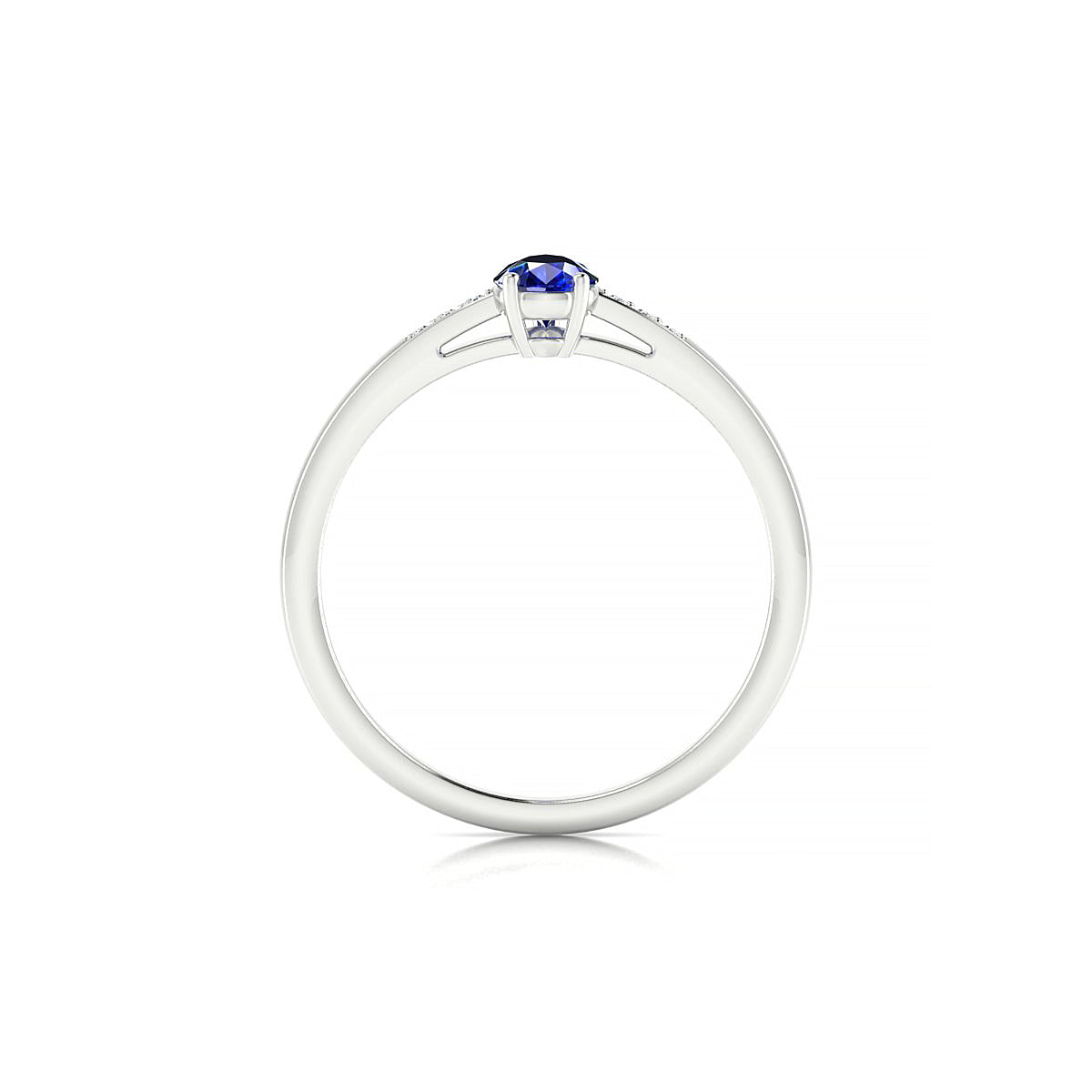 Exquisite | 18k White Gold 6 x 4 mm Pear Sapphire Ring